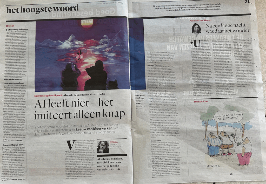 Parool. Dutch Newspaper 11 August 2025